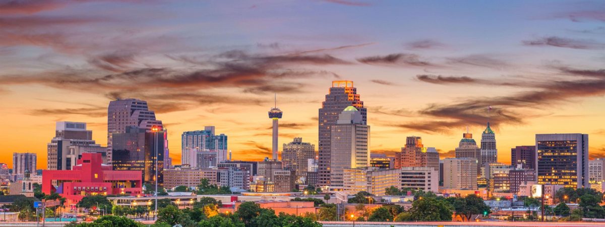 Sunset San Antonio Skyline